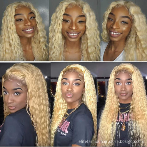 Factory price wholesale 100% Virgin Human Hair 3 Bundles With 4*4 Lace Closure 613 Kinky Curly human hair Bundles With Closure